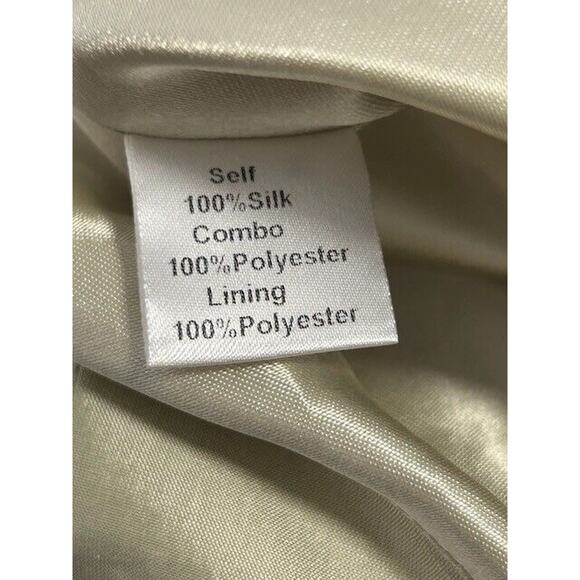 Jenny Yoo Collection Silk Dress Cocktail Fit & Flare Sleeveless V-Neck Green 8 - Picture 13 of 16